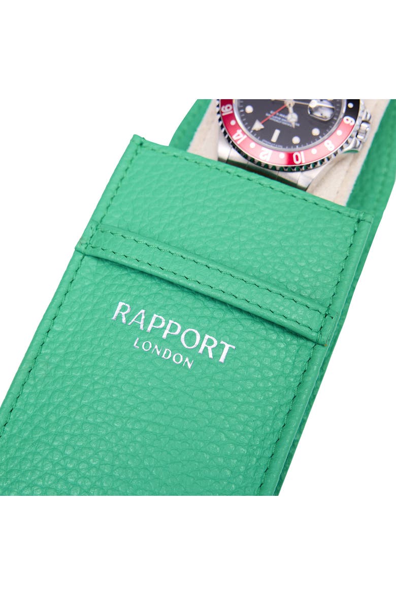 Portobello Single Leather Watch Pouch, Alternate, color, Green