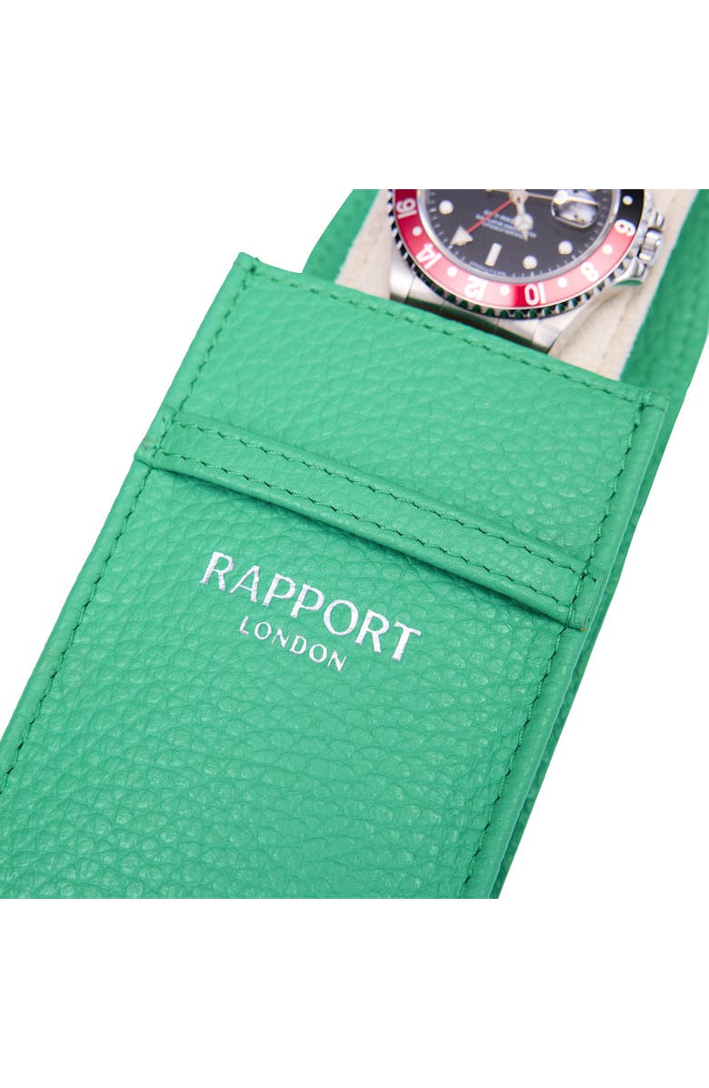 Rapport London Portobello Single Leather Watch Pouch, Alternate, color, Green