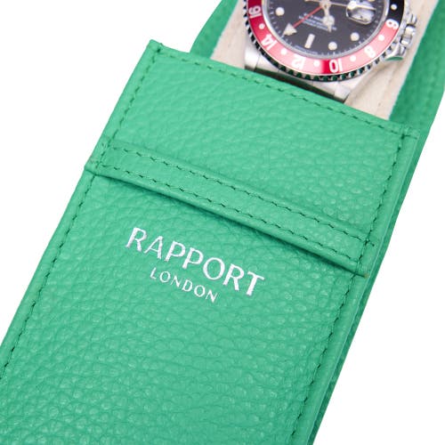 Rapport London Portobello Single Leather Watch Pouch In Green