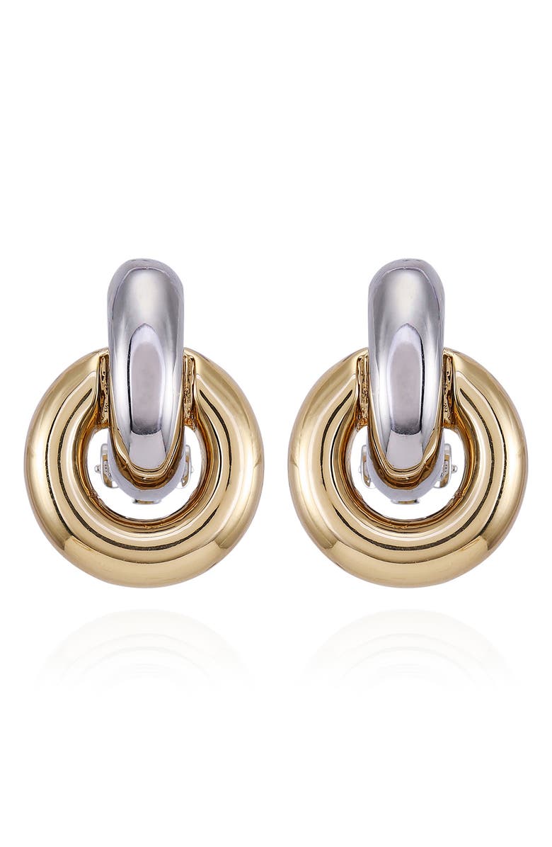 Vince Camuto Two-Tone Door Knocker Earrings, Main, color,