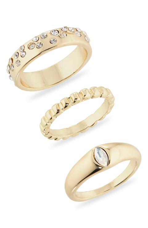 Confetti Sparkle Set of 3 Stackable Rings