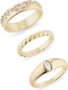 NORDSTROM RACK Confetti Sparkle Set of 3 Stackable Rings
