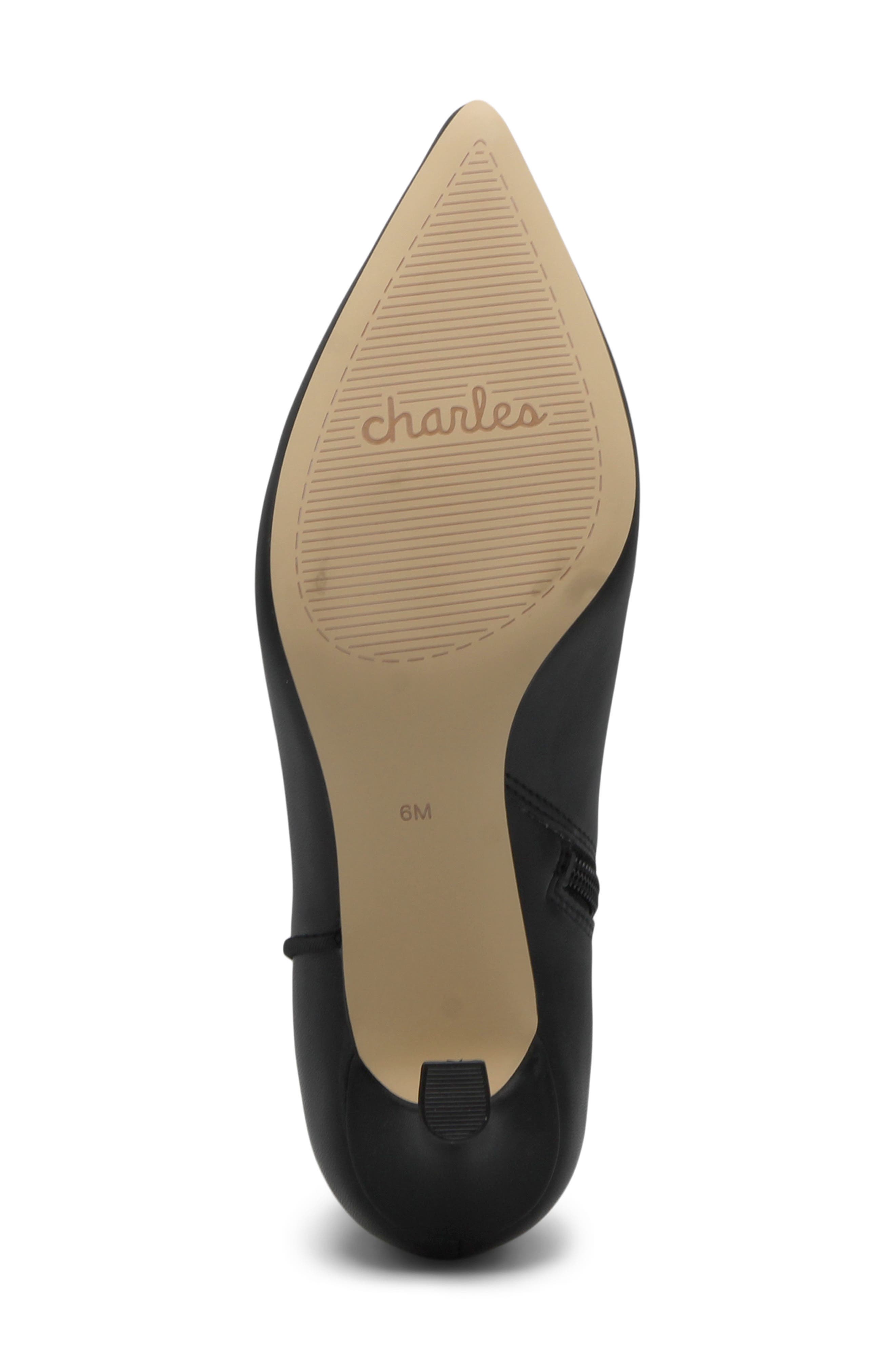 Charles by Charles David Abe Pointed Toe Bootie, Alternate, color, Black
