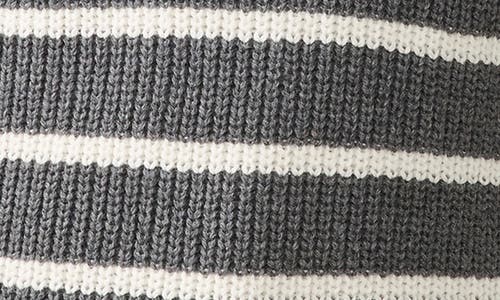FAHERTY FAHERTY MARINER STRIPE QUARTER ZIP SWEATER