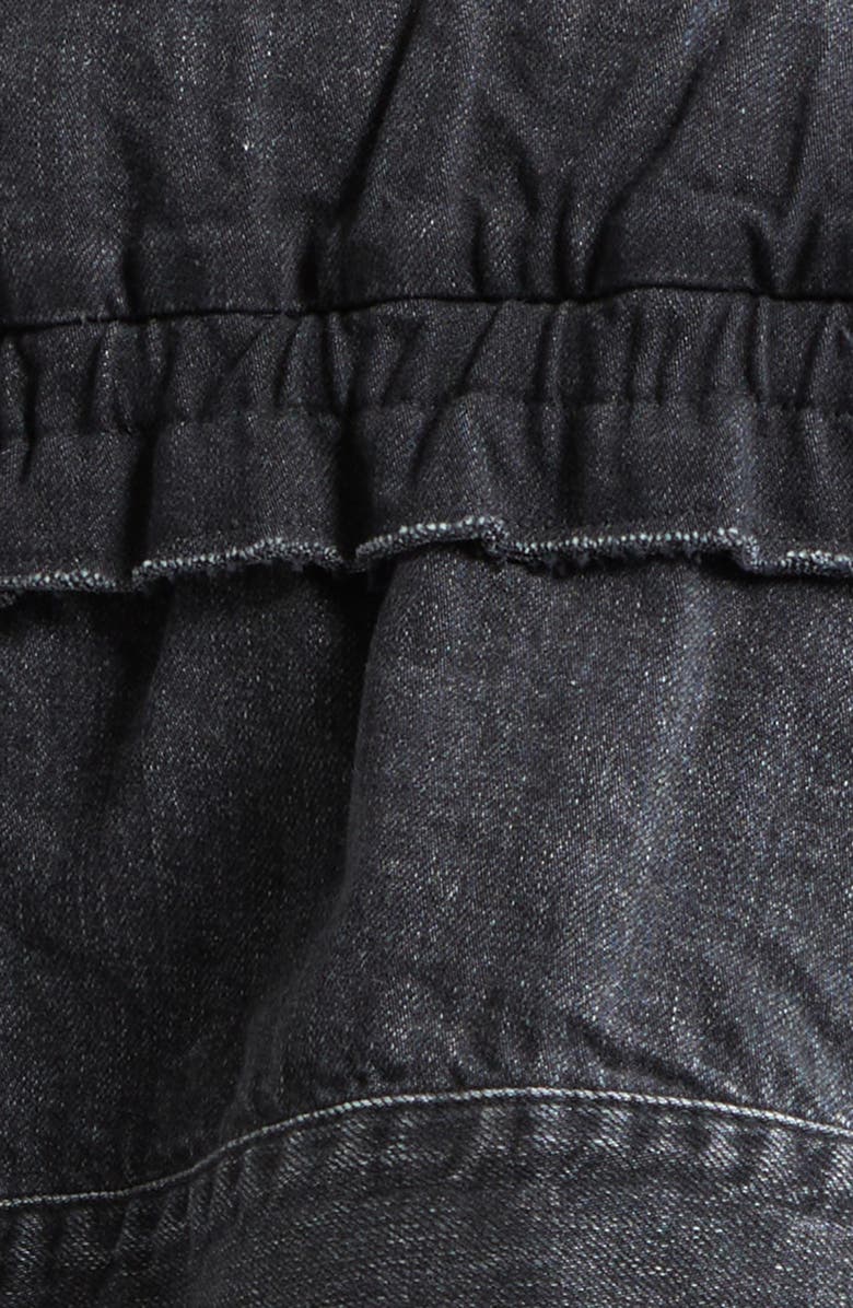 Sacai Crop Denim Camisole, Alternate, color, Black