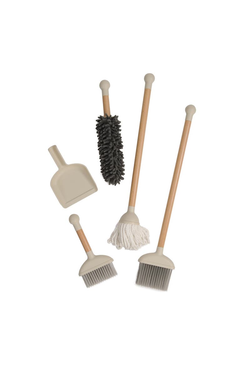 Modern Pretend Play Cleaning Set with Stand, Alternate, color, Brown