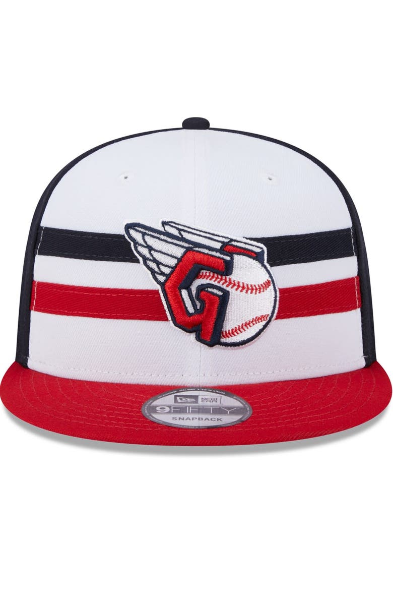 New Era Men's New Era White Cleveland Guardians 2024 Batting Practice 9FIFTY Snapback Hat, Alternate, color,