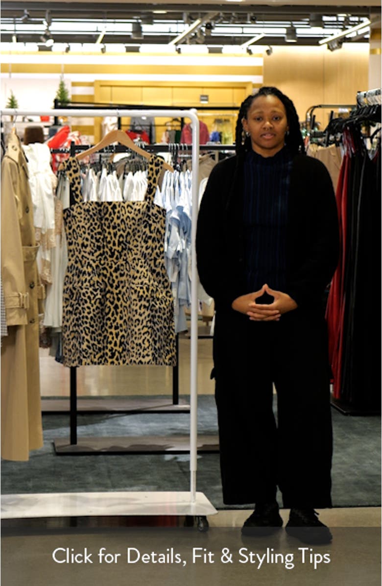 Bethany Leopard Jacquard Skort Romper, sales video thumbnail