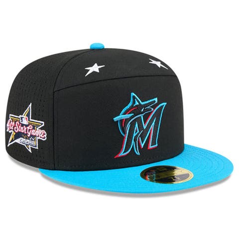 Men's New Era Black/Blue  Miami Marlins 2025 MLB All-Star Game Side Patch 59FIFTY Fitted Hat