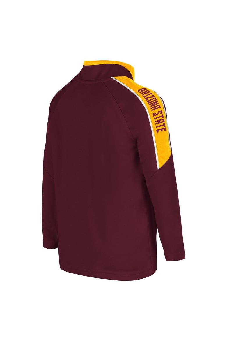 Toddler Colosseum Maroon Arizona State Sun Devils Team Raglan Quarter-Zip Windshirt, Alternate, color, Maroon