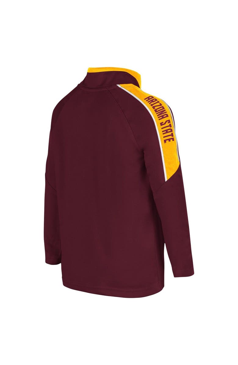 COLOSSEUM Toddler Colosseum Maroon Arizona State Sun Devils Team Raglan Quarter-Zip Windshirt, Alternate, color, 