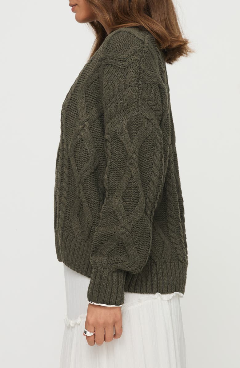 Princess Polly Anaya Oversize Sweater, Alternate, color, Green