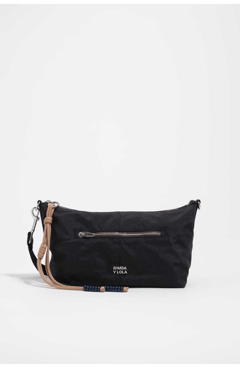 Bimba y Lola Nylon Trapecio Bag, Main, color, Graphite