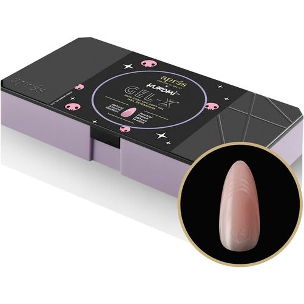 Aprés Nail Kuromi Neutral French Natural Almond Box Of Tips In Transparent