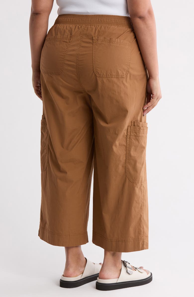 Democracy Crop Wide Leg Pull-On Pants, Alternate, color, Nutmeg