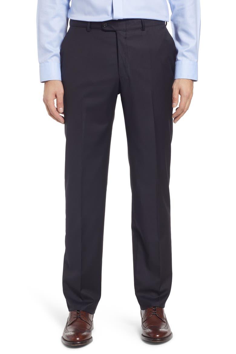 Infinity Classic Fit Solid Wool Suit, Alternate, color, NAVY