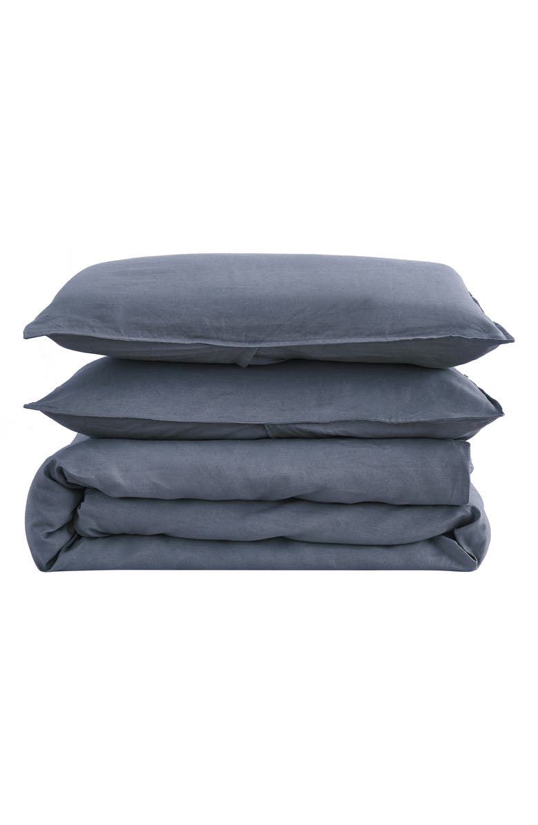 Verlee European Linen Duvet Set, Main, color, Slate