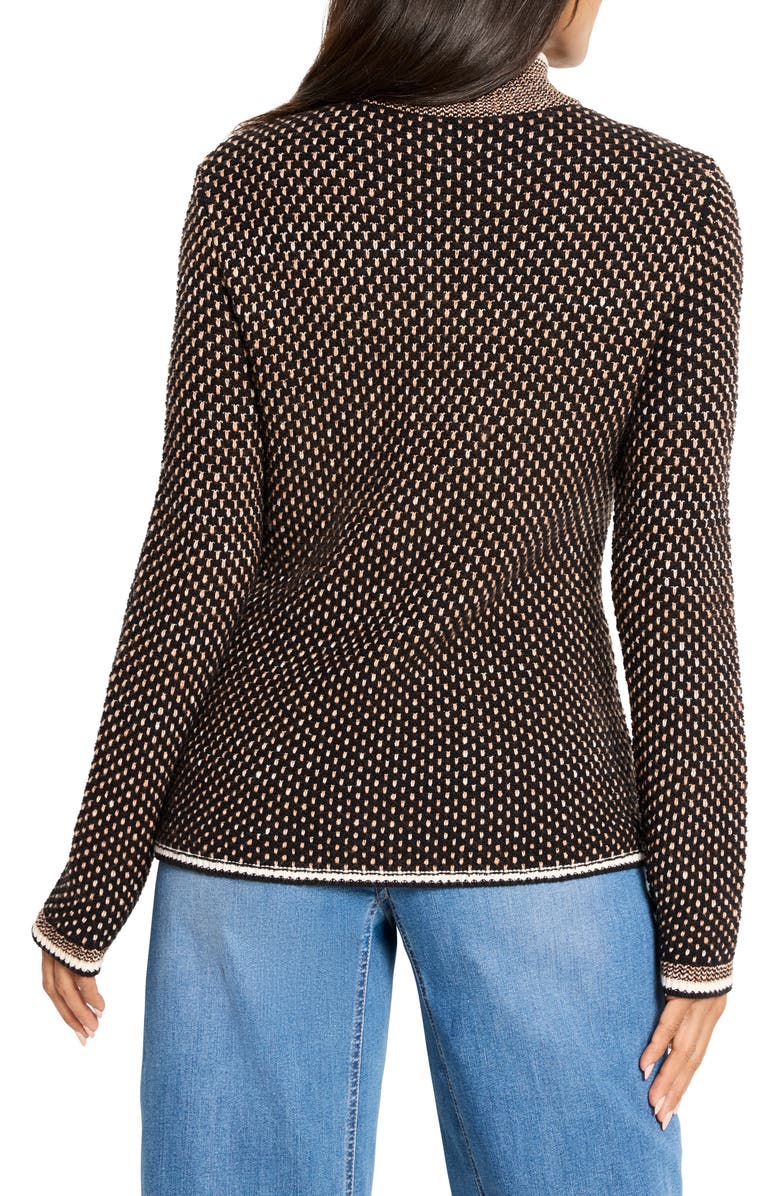 NIC+ZOE Brick Stitch Knit Jacket, Alternate, color, Neutral Multi