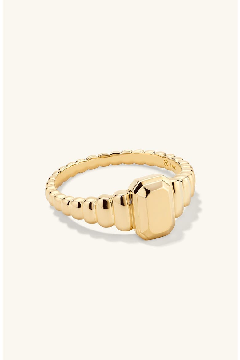 Charlotte Step Cut Signet Ring, Alternate, color, 14K Yellow Gold