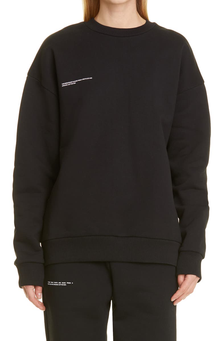 PANGAIA 365 Signature Gender Inclusive Recycled & Organic Cotton Crewneck Sweatshirt, Main, color, 