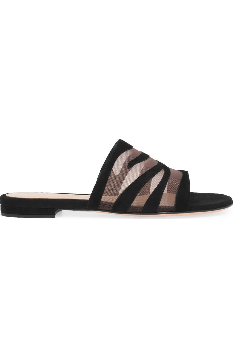 Gianvito Rossi Tigra Sandals, Main, color, Black Fabric And Suede