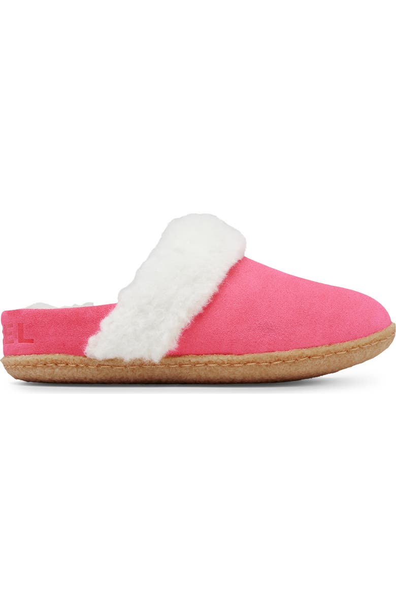 SOREL Kids' Nakiska II Faux Fur Slide Slipper, Alternate, color, Nico/ Gum 16