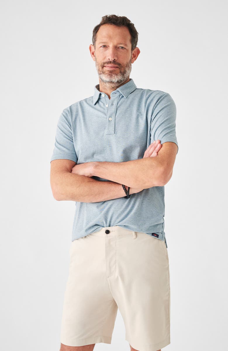 Faherty Movement Stripe Short Sleeve Polo Shirt, Alternate, color,