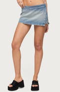 EDIKTED Roswin Wrap Denim Skort