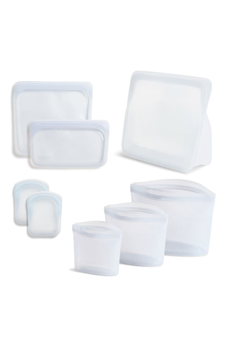 Stasher Assorted 8-Pack Reusable Silicone Storage Containers, Main, color, 