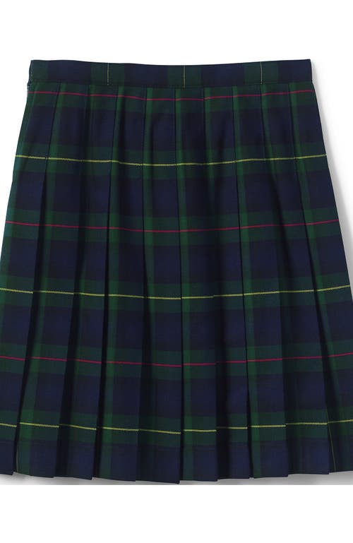 Lands' End School Uniform Girls Plaid Pleated Skirt Below The Knee In Multi