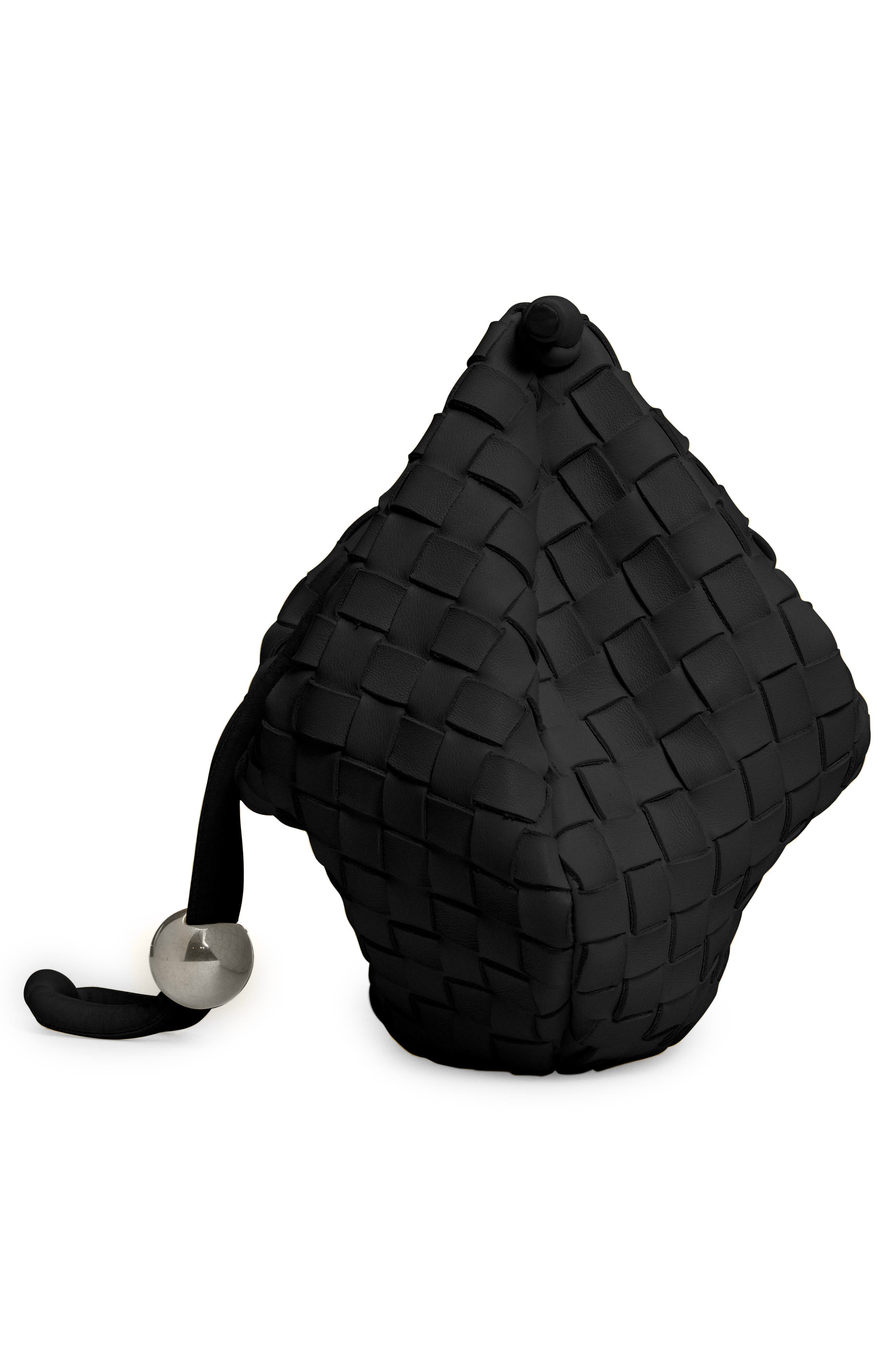 Bottega Veneta Medium Half Moon Woven Top Handle Bag, Alternate, color, 