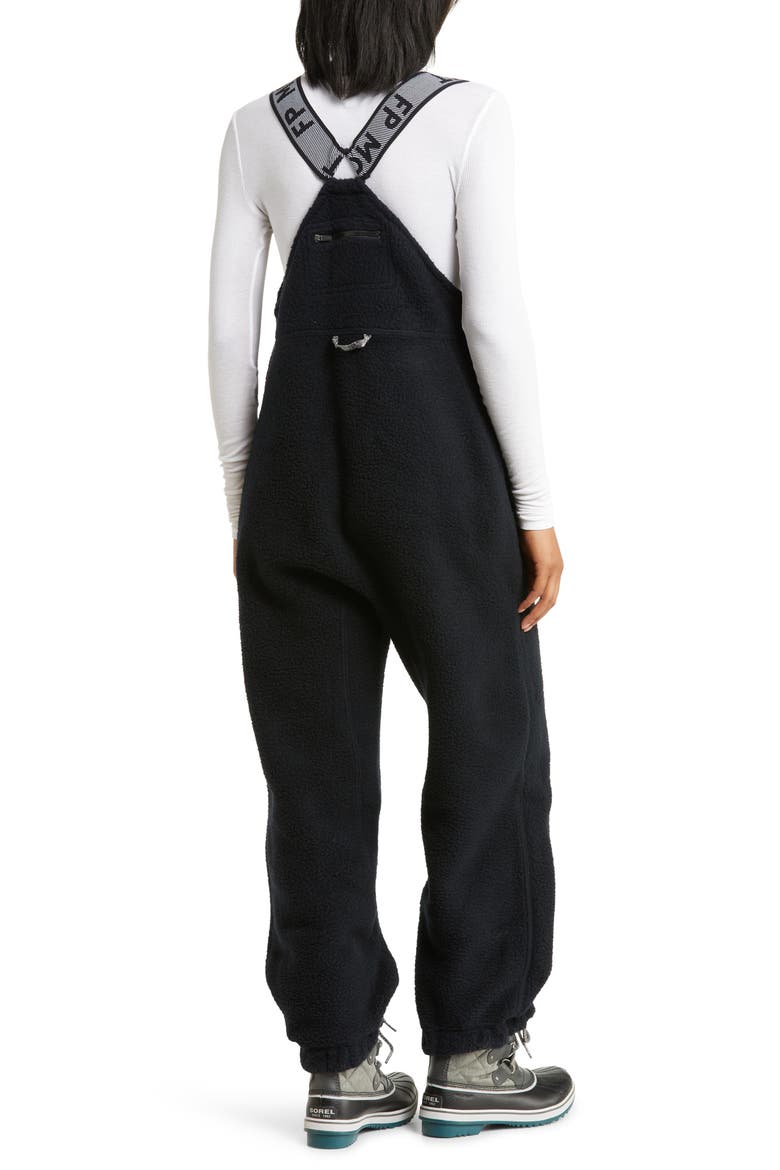 FP Movement Hit the Slopes High Pile Fleece Snow Bibs, Alternate, color, BLACK
