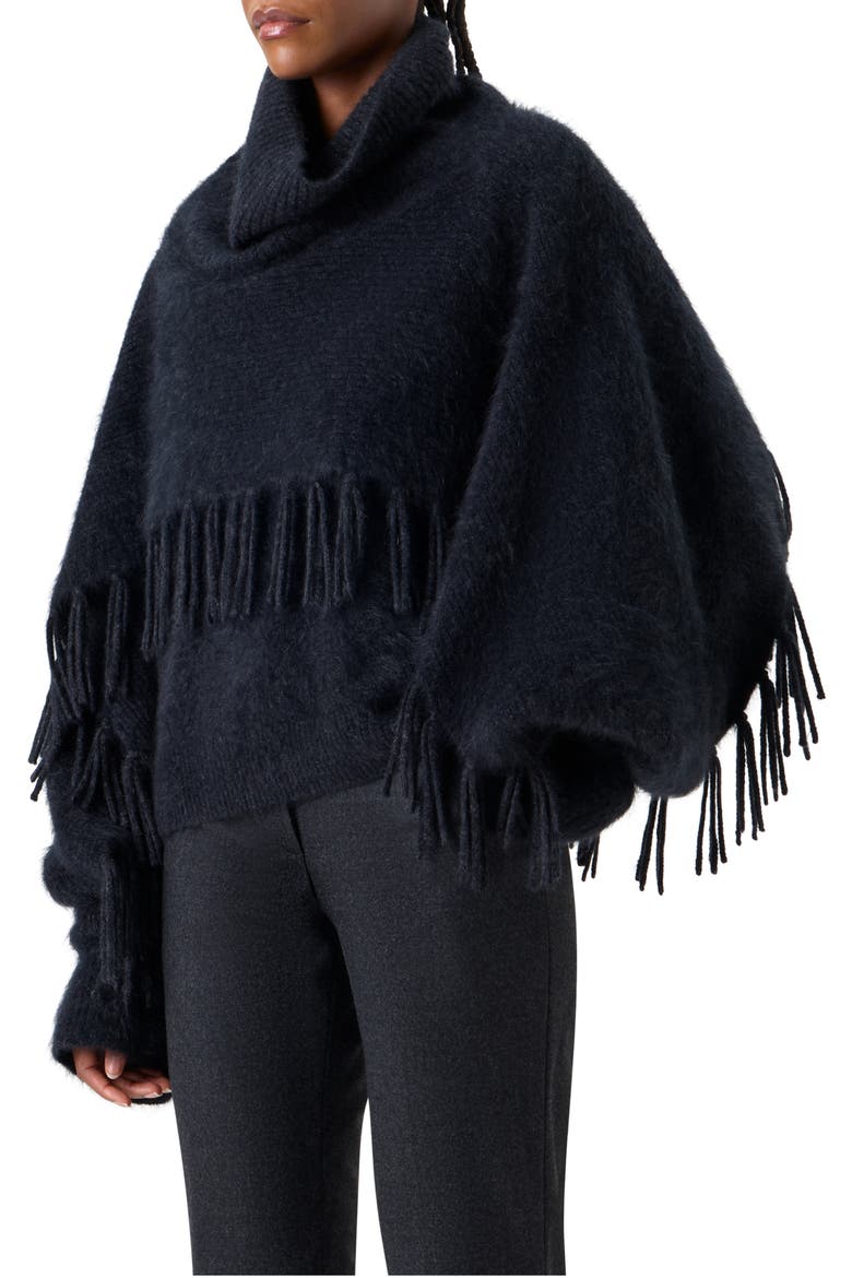 Cloud Fringe Cashmere Sweater, Alternate, color, CHARCOAL