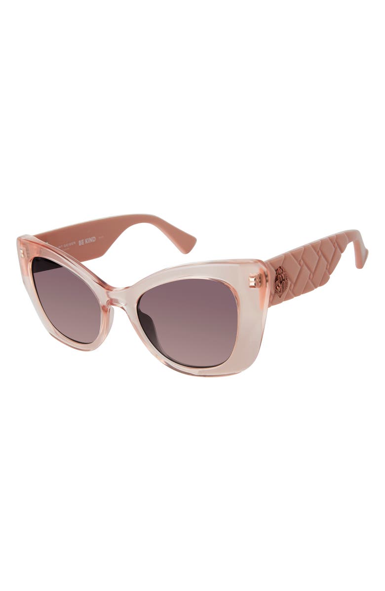 Kurt Geiger London 52mm Gradient Cat Eye Sunglasses, Alternate, color, Light Pink/ Azure Gradient
