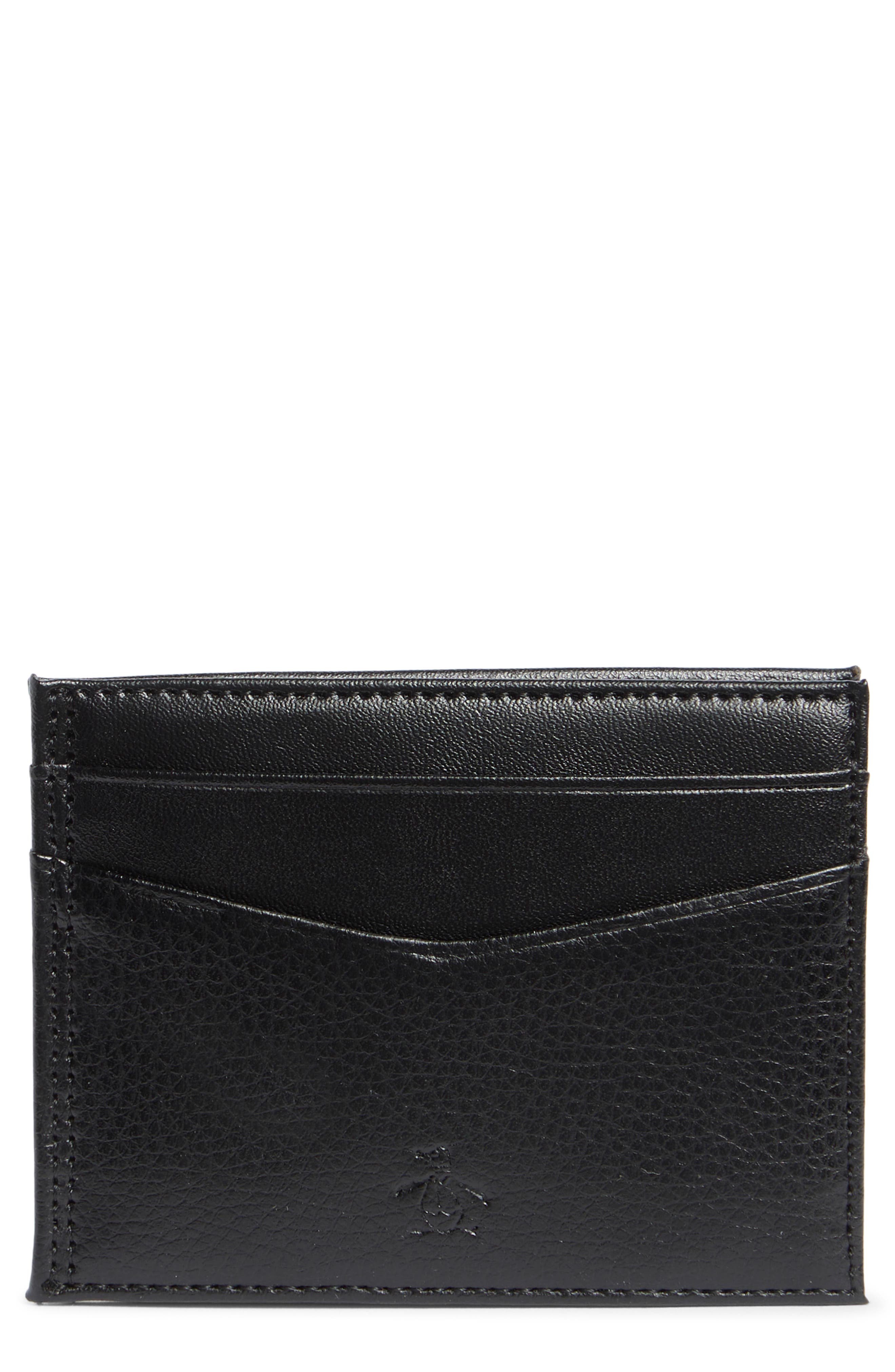 Original Penguin Embossed Logo Card Case