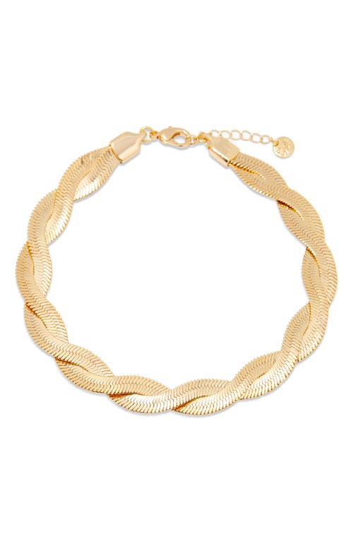 Brook and York Haven Snake Chain Anklet in Gold 