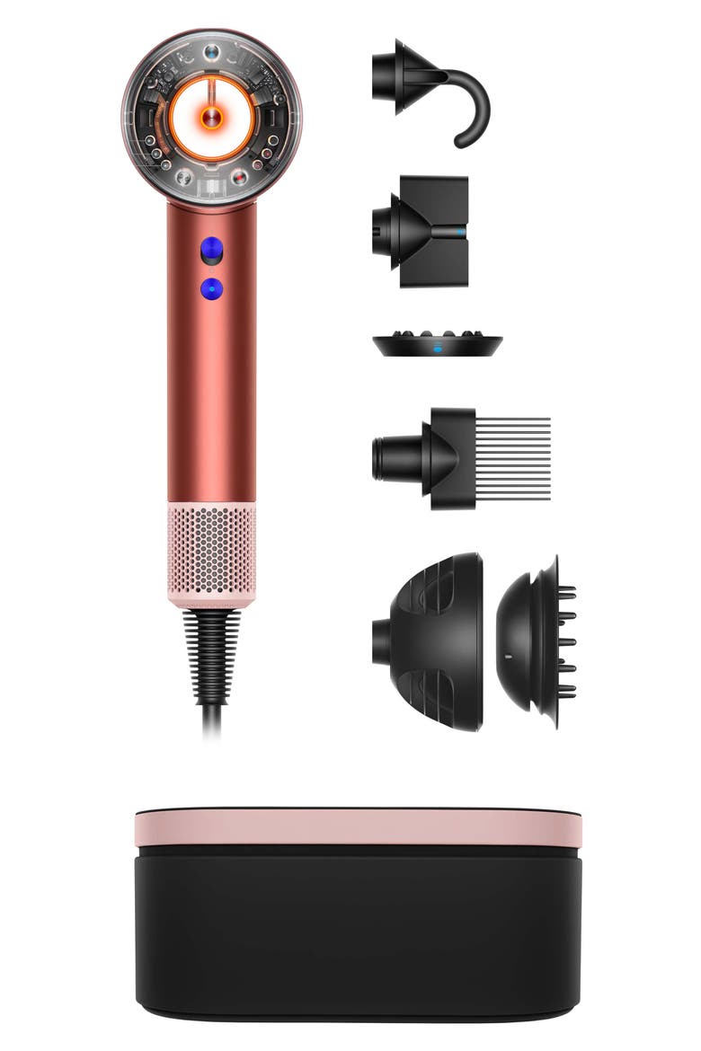 Special Edition Supersonic Nural Hair Dryer in Strawberry Bronze, Main, color, STRAWBERRY BRONZE & BLUSH PINK