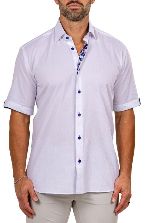 Galileo Marty Short Sleeve Cotton Button-Up Shirt