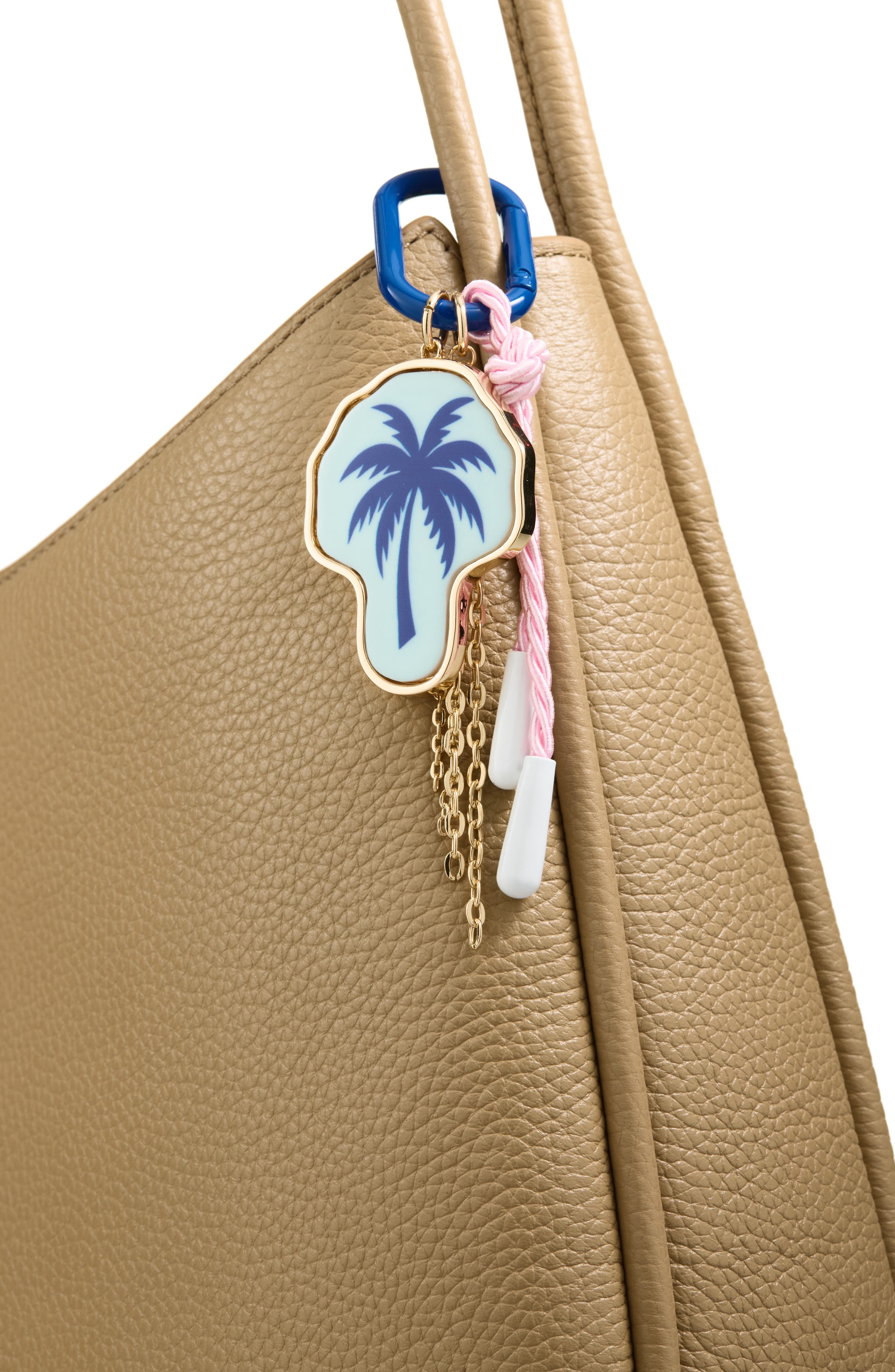 Chelsea28 Palm Tree Bag Charm, Alternate, color, Blue Multi- Gold