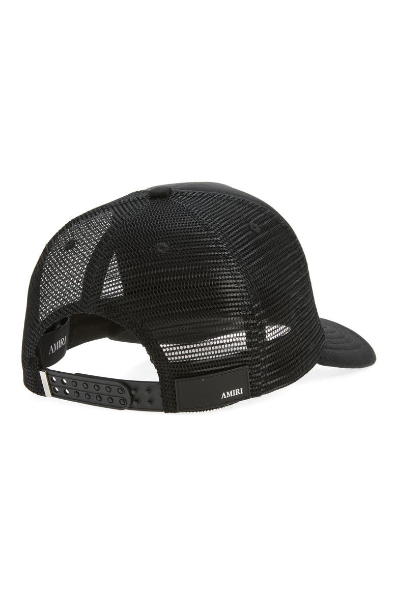 Crest Mesh Back Trucker Hat, Alternate, color, BLACK