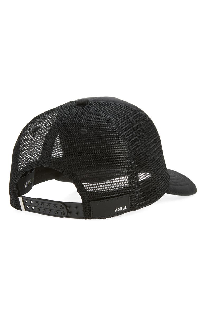 AMIRI Crest Mesh Back Trucker Hat, Alternate, color,