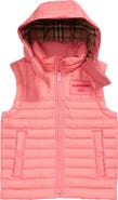 Burberry Kids' Carey Hooded Quilted Vest