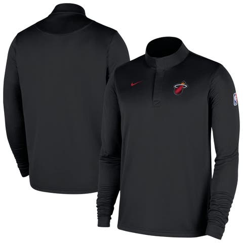 Men's Nike Black Miami Heat 2025/26 Authentic Coaches Quarter-Zip Dri-Fit Top