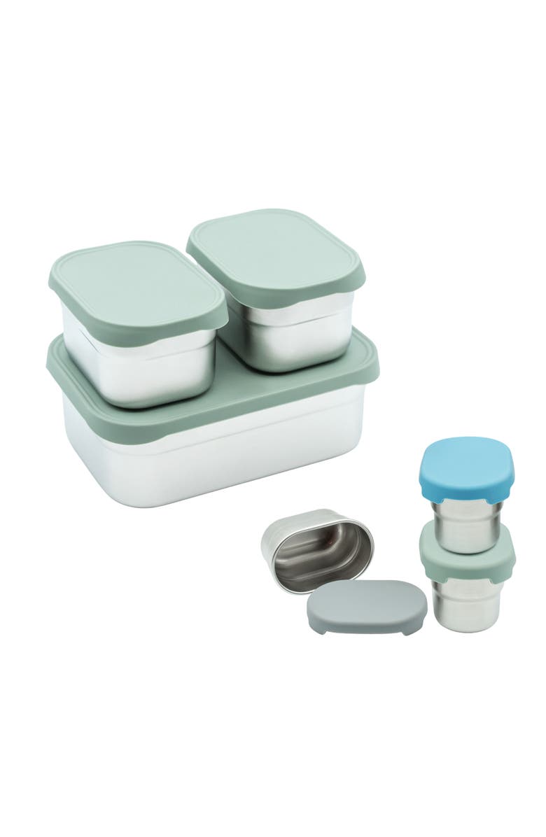 WeeSprout Stainless Steel Lunch Box Set with Dip Containers, Main, color, Variety 2