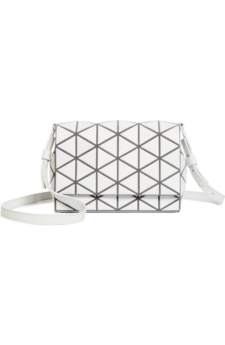 Bao Bao Issey Miyake Fossette Flap Crossbody Bag, Main, color, Light Gray