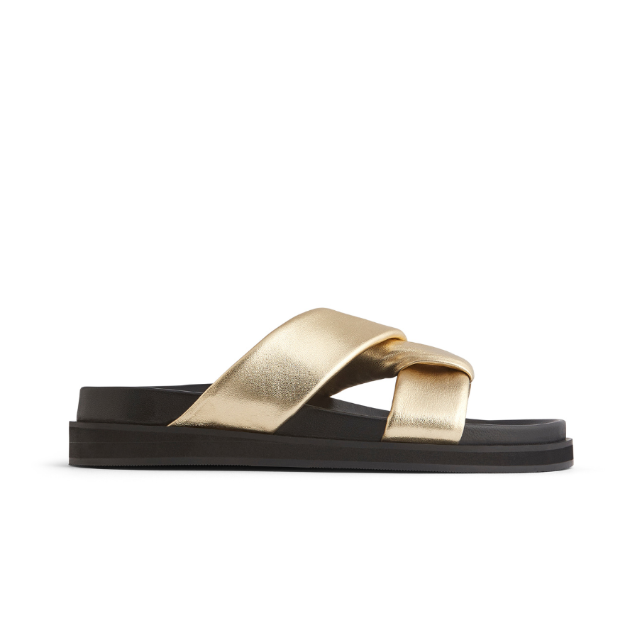 Obi Sandal, Alternate, color, Gold Nappa