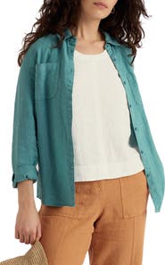 Seasalt Cornwall Hazel Branch Linen Button-Up Shirt