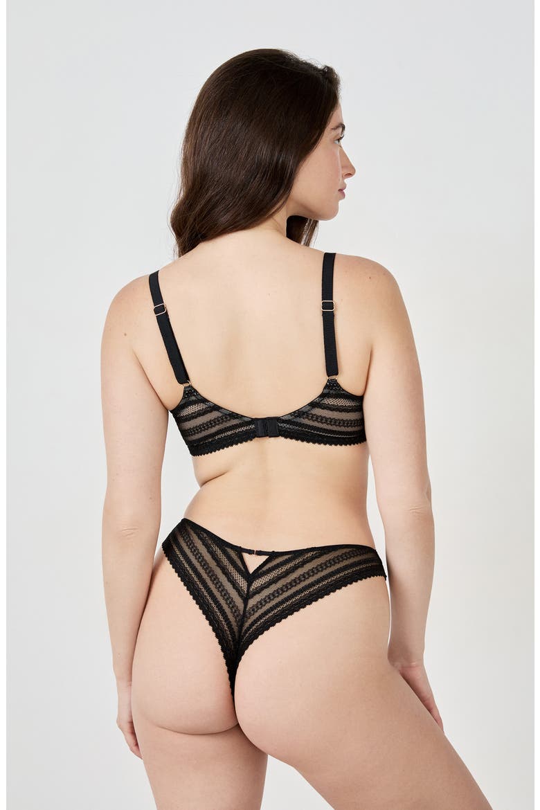 Aura N°9 Underwire Balconette Bra, Alternate, color, BLACK