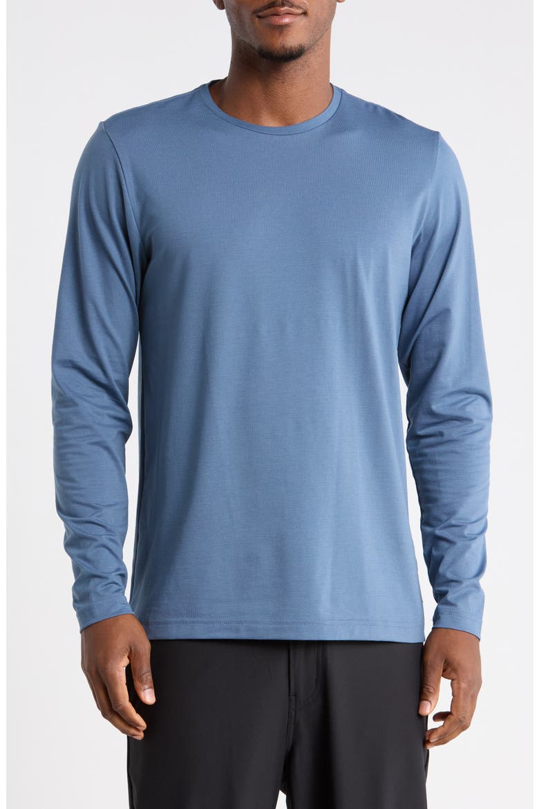 Performance Jersey Long Sleeve T-Shirt, Main, color, BERING SEA