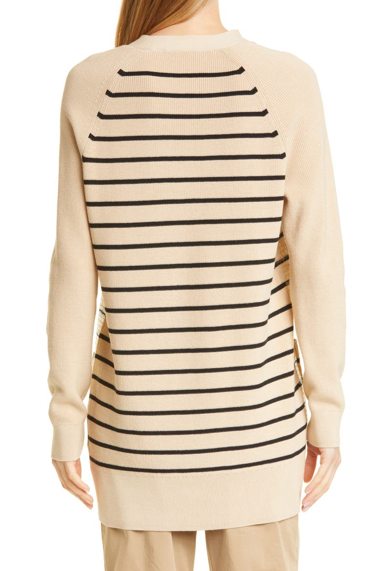 Felly Stripe Sequin Long Cardigan, Alternate, color, MAPLE FANTASY
